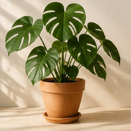 Monstera in a terracotta pot
